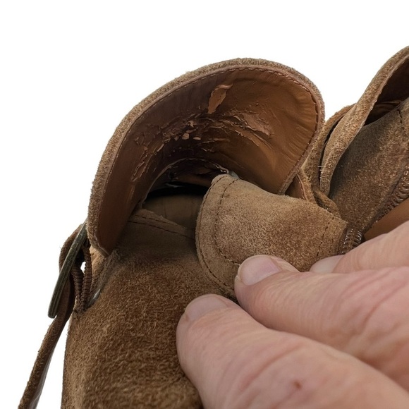 Franco Sarto Anita Women’s Booties Size 10 M Copper Brown Casual Side Zip Buckle - Picture 14 of 14